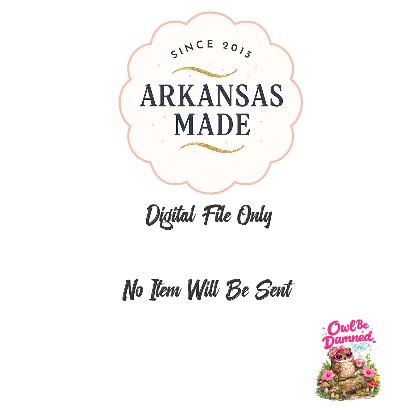 Funny Owl Digital Design PNG, 'Owl Be Damned' Sarcastic Woodland Coffee Art Clipart, Cute Animal Lover Gift Printable - Image 3