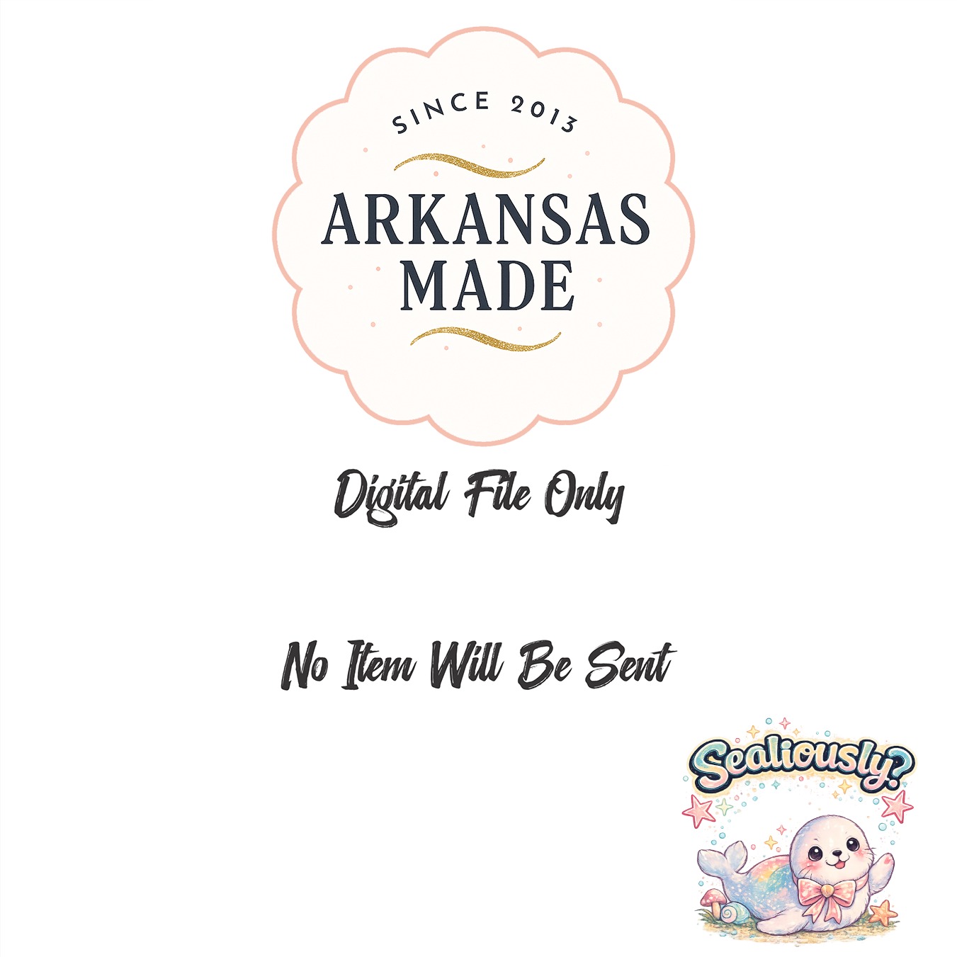 Cute Sealiously PNG Digital Download, Kawaii Baby Seal Art, Whimsical Pastel Animal Sublimation Design File for Shirt, Hoodie - Image 3