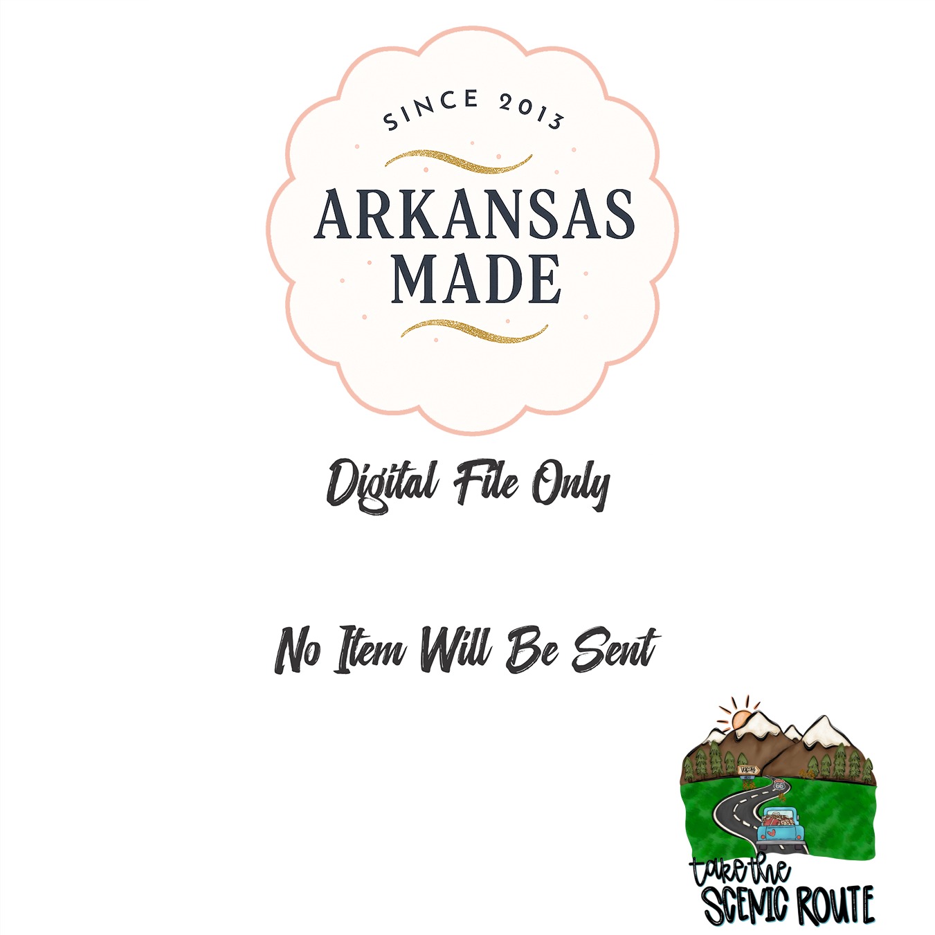 Scenic Route Digital Design, Road Trip Adventure SVG PNG, Mountains Travel Art Print, Vacation Wanderlust Download - Image 3