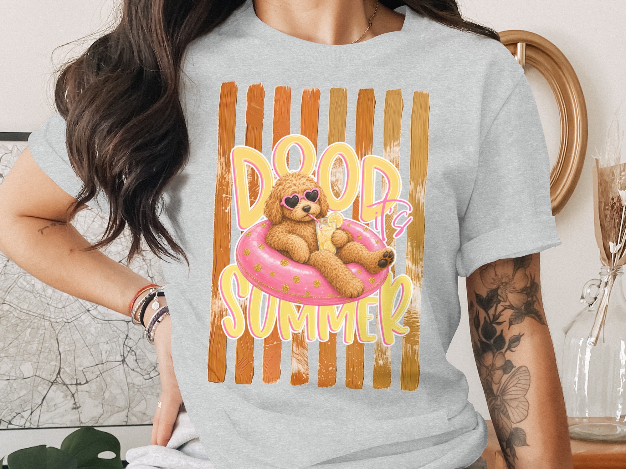 Comfort Colors® Doodle Summer T-Shirt, Dog Lover Tee, Goldendoodle Gift, Cute Pet Owner Vacation Shirt, Funny Summer Vibe, Puppy Mom Present - Image 2