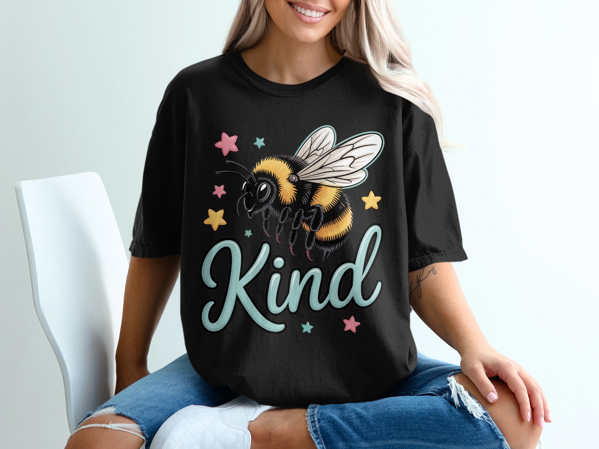 Be Kind T-Shirt, Cute Bee Shirt, Kindness Matters Tee, Teacher Gift, Positive Message Apparel, Bumblebee Lover Top for Her - Image 5
