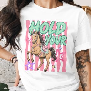 Hold Your Horses T-Shirt, Comfort Colors Horse Lover Tee, Vintage Cowgirl Aesthetic, Equestrian Rider Gift Shirt