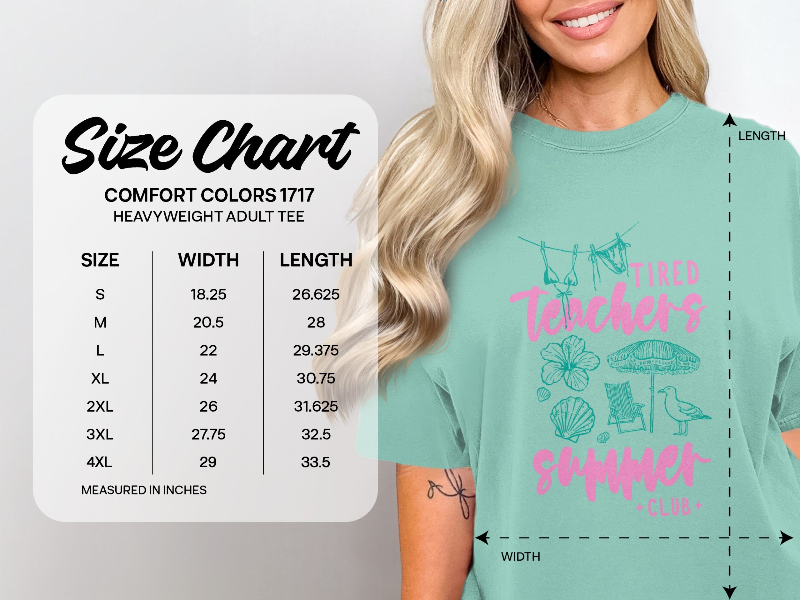 Tired Teachers Summer Club T-Shirt, Funny Teacher Shirt, End of School Year Gift, Educator Vacation Beach Vibes Tee, Summer Break Apparel - Image 4