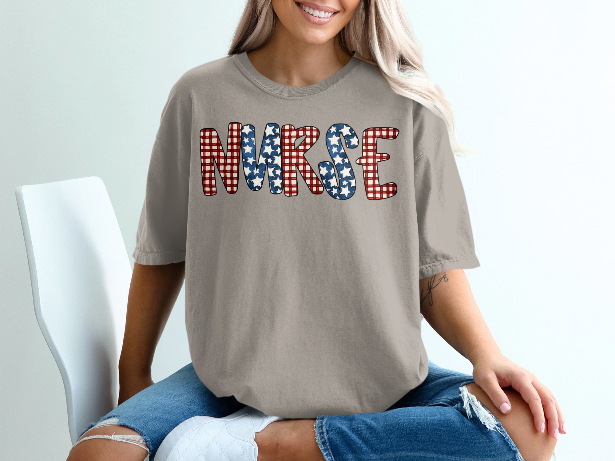 Patriotic Nurse T-Shirt | American Flag RN Shirt for Healthcare Worker | Nurse Appreciation Gift Idea for Medical Professional - Image 11