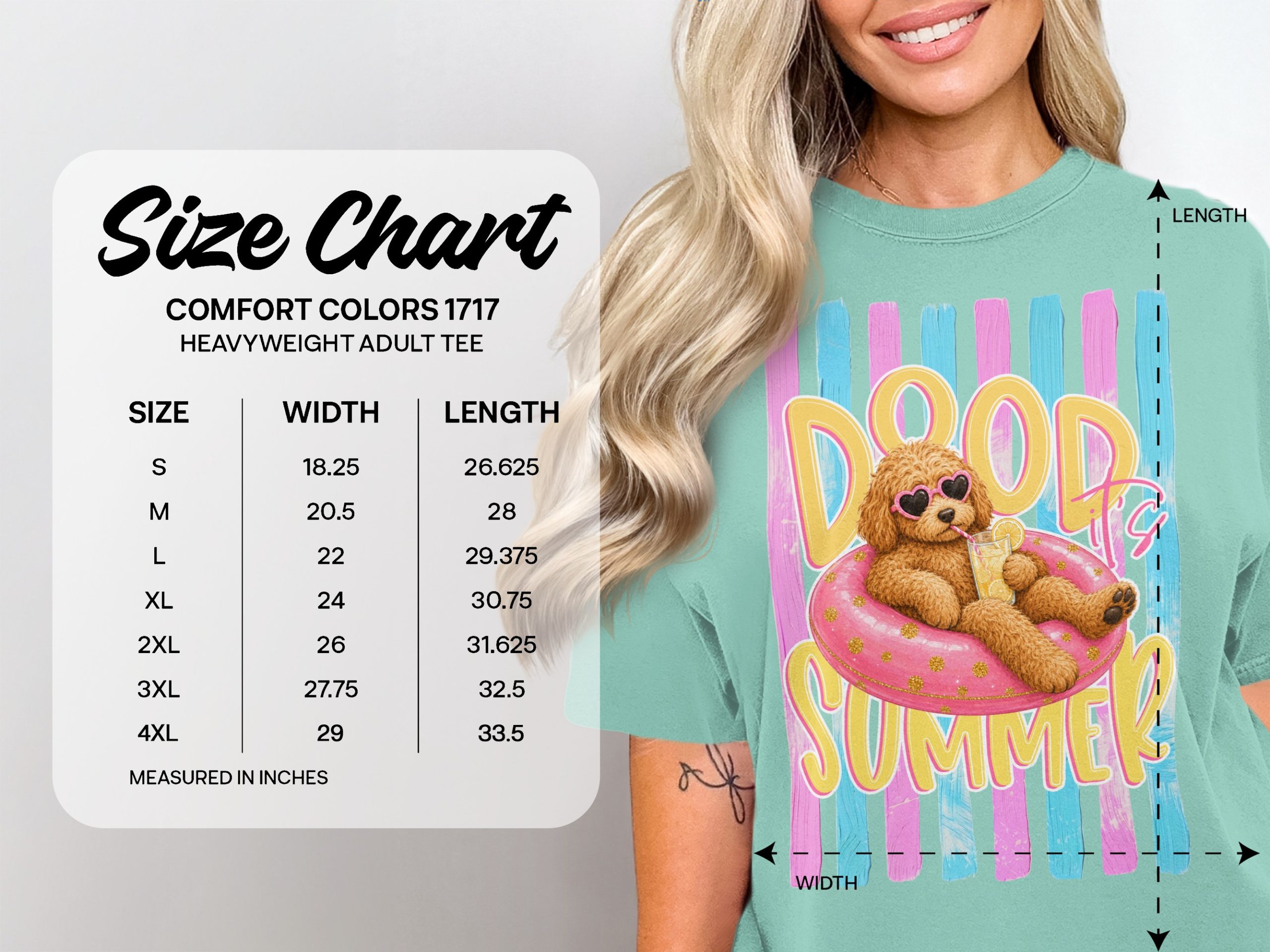 Comfort Colors® Dood It's Summer Goldendoodle T-Shirt, Dog Mom Gift, Funny Summer Vacation Shirt, Cute Doodle Dog Lover Tee, Preppy - Image 6