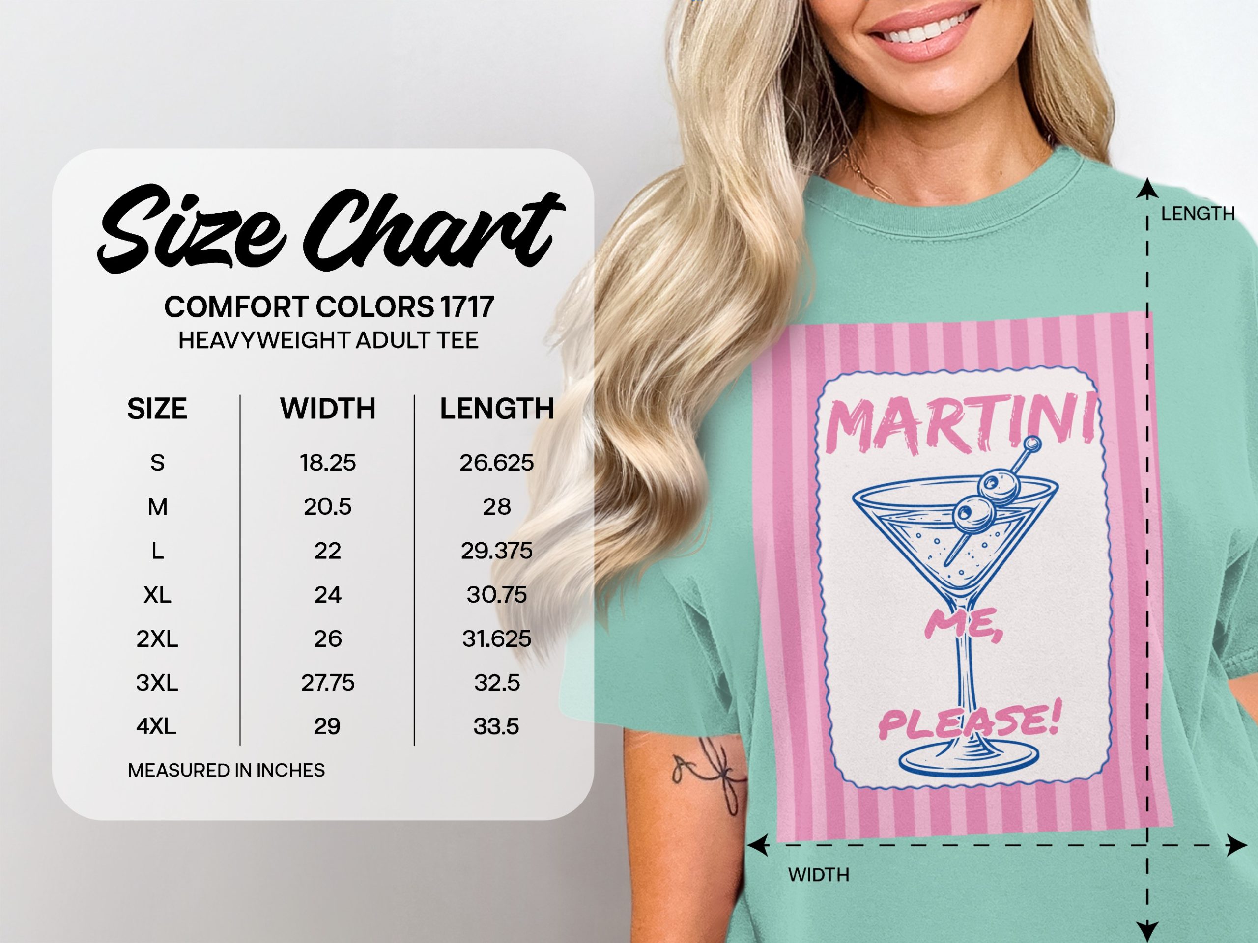 Martini Me Please T-Shirt | Retro Cocktail Lover Tee | Girls Night Out Bachelorette Party Gift | Fun Happy Hour Drink Top - Image 4
