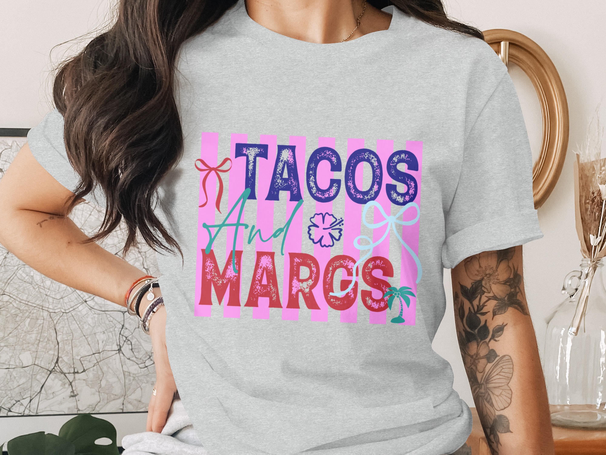 Tacos and Margs T-Shirt, Fun Margarita Drink Tee, Cinco de Mayo Party Shirt, Girls Trip Vacation Gift for Her - Image 2