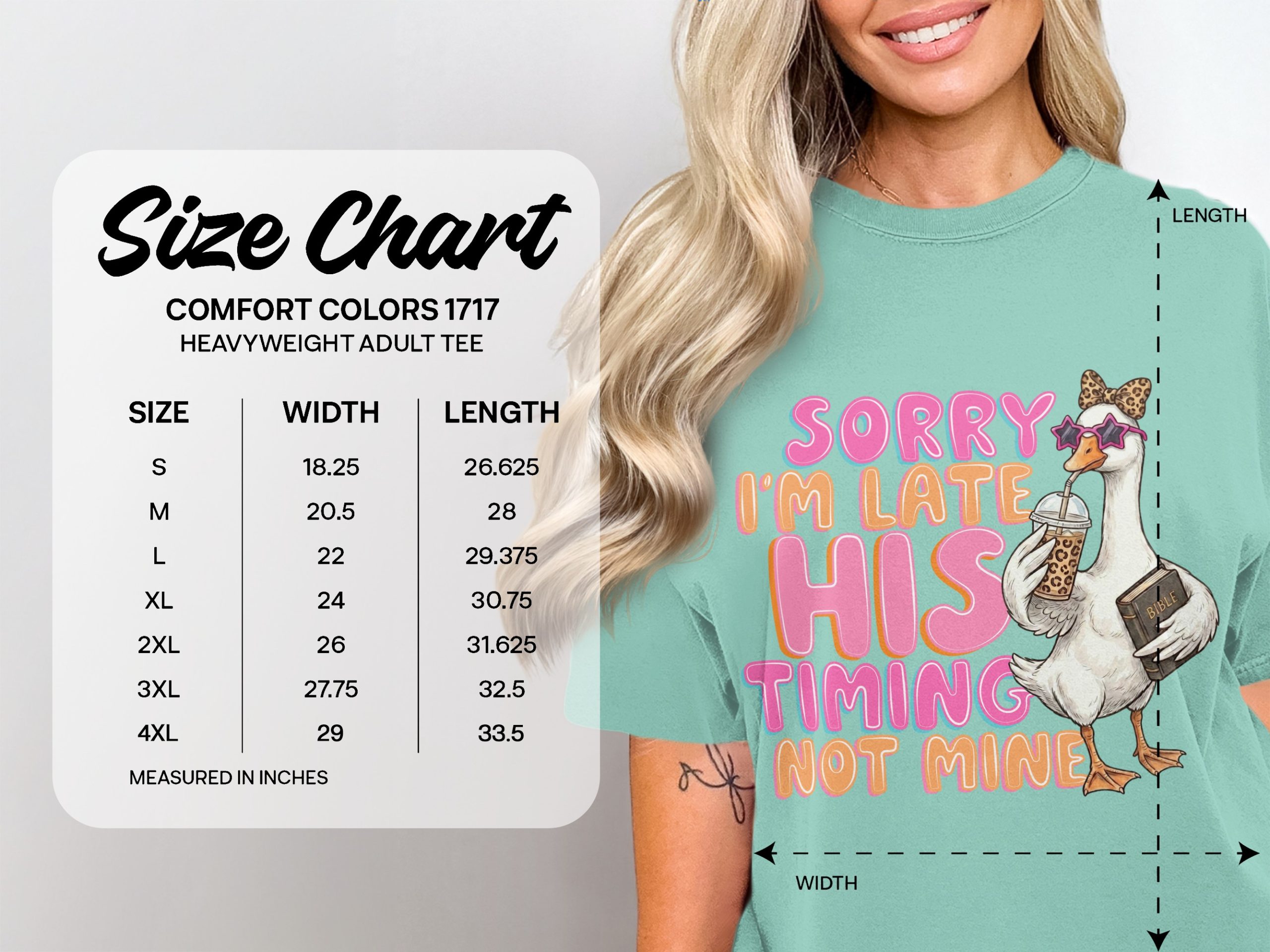 His Timing Not Mine T-Shirt, Funny Christian Goose Tee, Jesus Faith Coffee Lover Shirt, Christian Humor Gift for Her, Trendy Bible Saying - Image 4