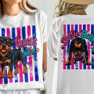 Rottweiler Puppy Shirt Comfort Colors ® Guess What Tee | Vibrant Dog Lover Gift | Cute Rottie Mom Dad T-Shirt