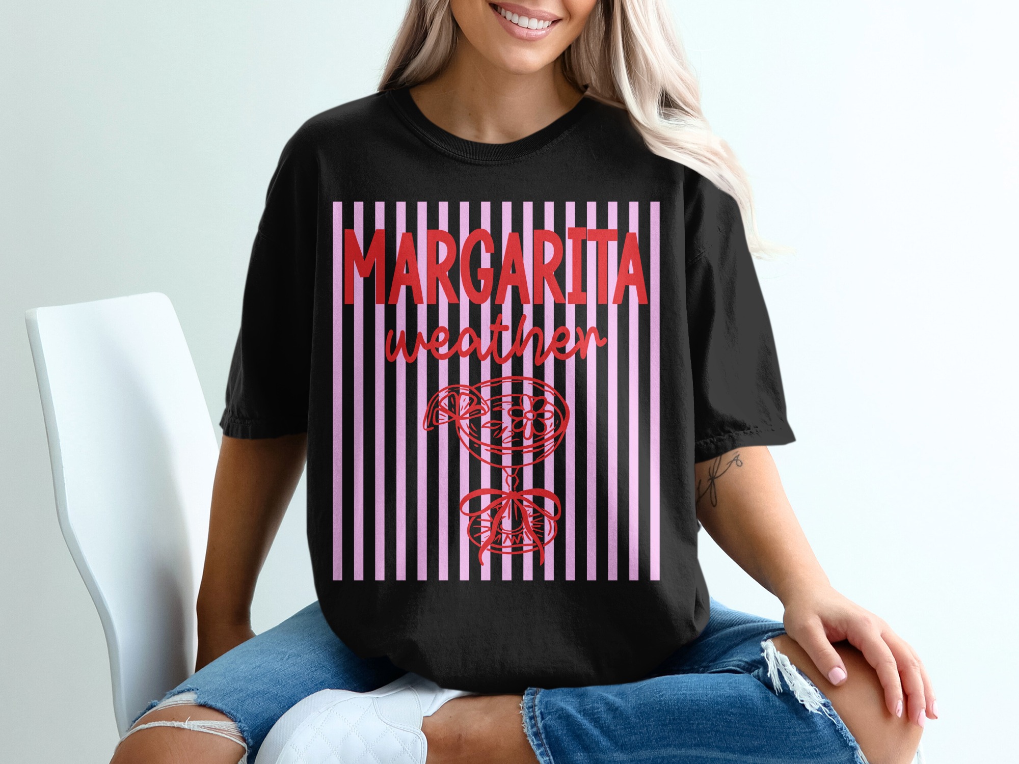 Margarita Weather T-Shirt, Funny Drinking Shirt, Girls Trip Vacation Tee, Summer Beach Lover Gift for Her, Bachelorette Party Top - Image 8