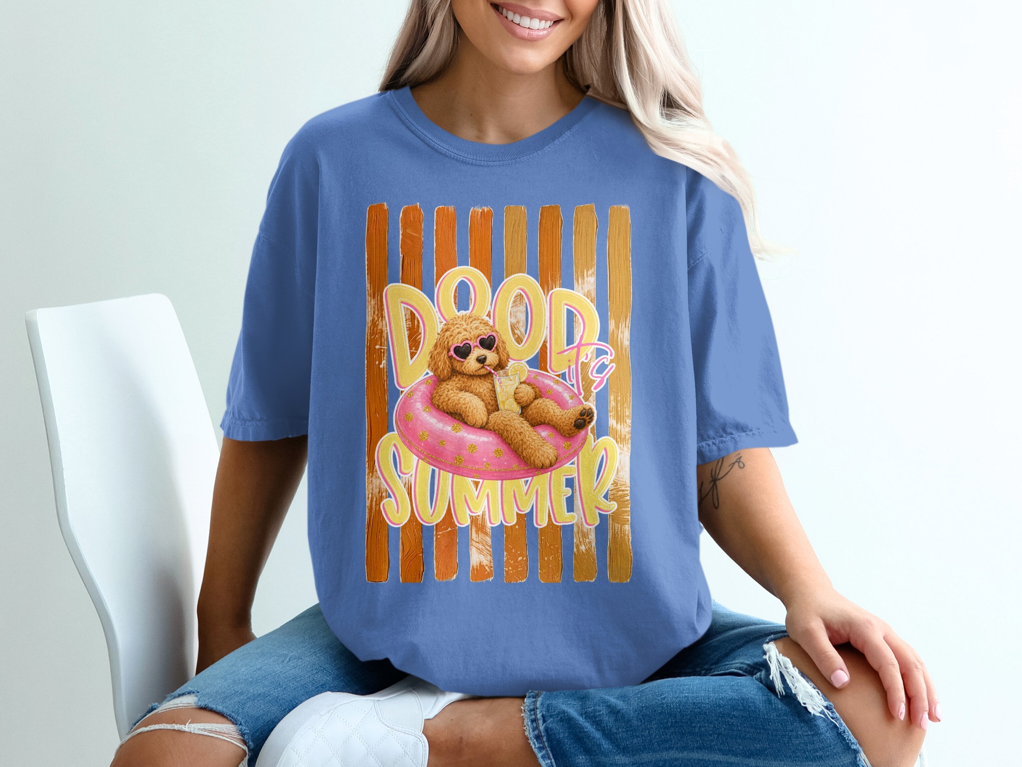 Comfort Colors® Doodle Summer T-Shirt, Dog Lover Tee, Goldendoodle Gift, Cute Pet Owner Vacation Shirt, Funny Summer Vibe, Puppy Mom Present - Image 20