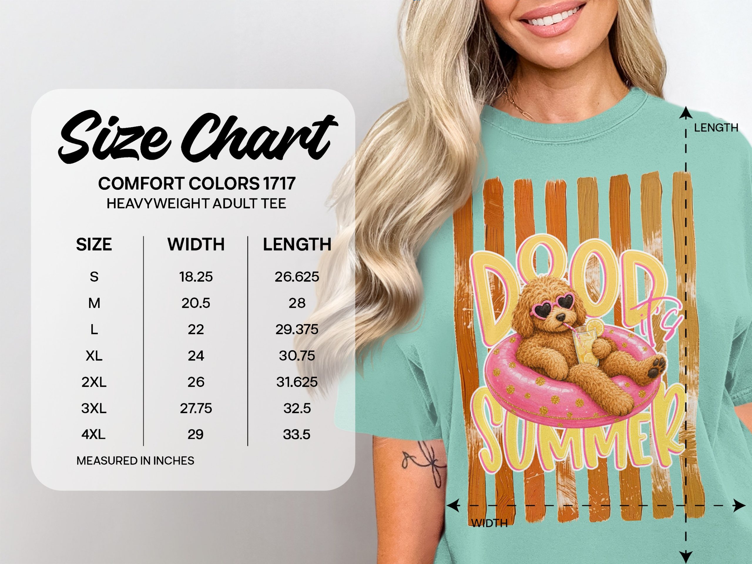 Comfort Colors® Doodle Summer T-Shirt, Dog Lover Tee, Goldendoodle Gift, Cute Pet Owner Vacation Shirt, Funny Summer Vibe, Puppy Mom Present - Image 6