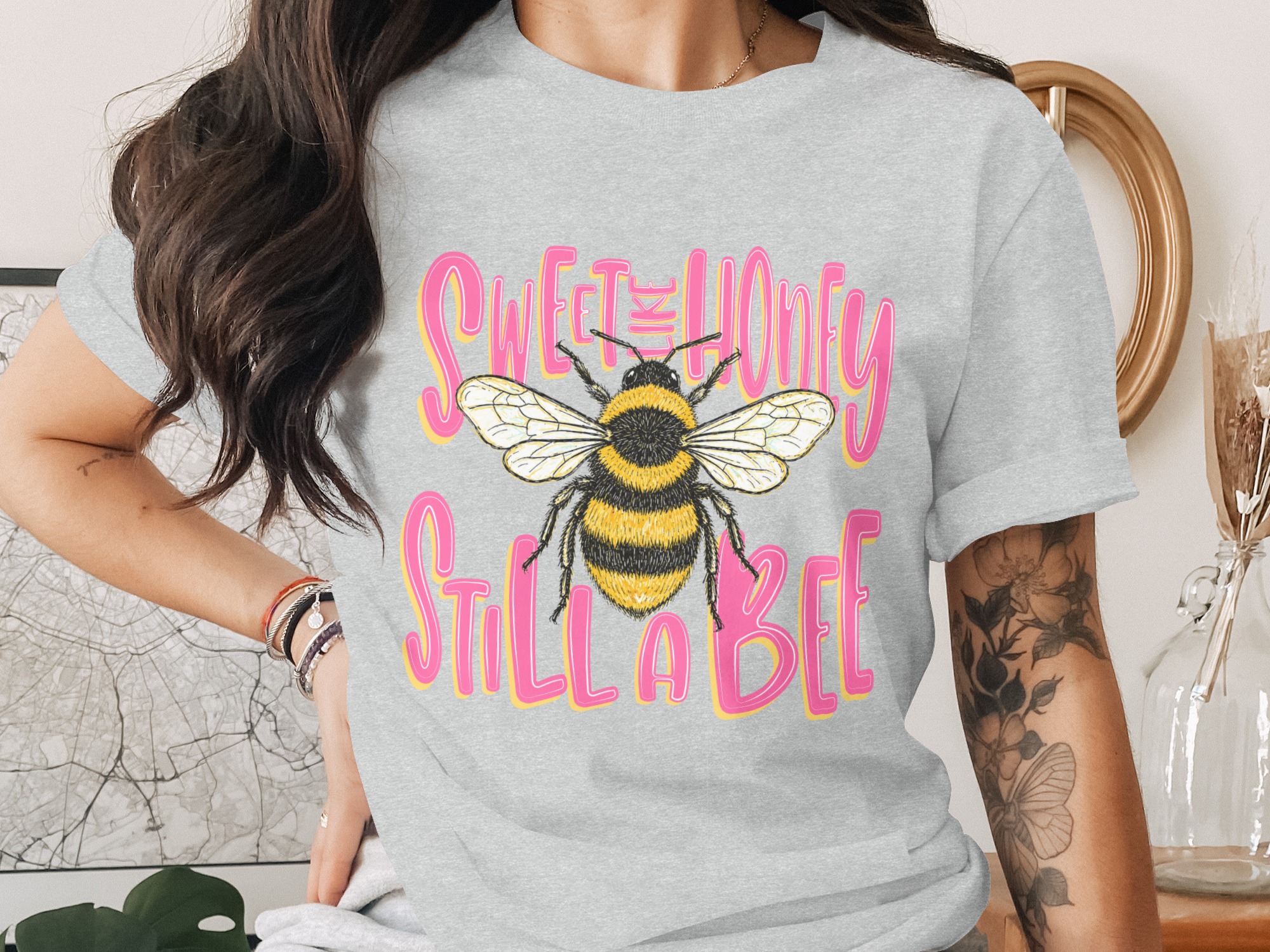 Sweet Like Honey Still A Bee T-Shirt, Sassy Bumblebee Shirt, Funny Bee Lover Tee, Cute Nature Lover Gift for Her, Women's Empowerment Top - Image 2