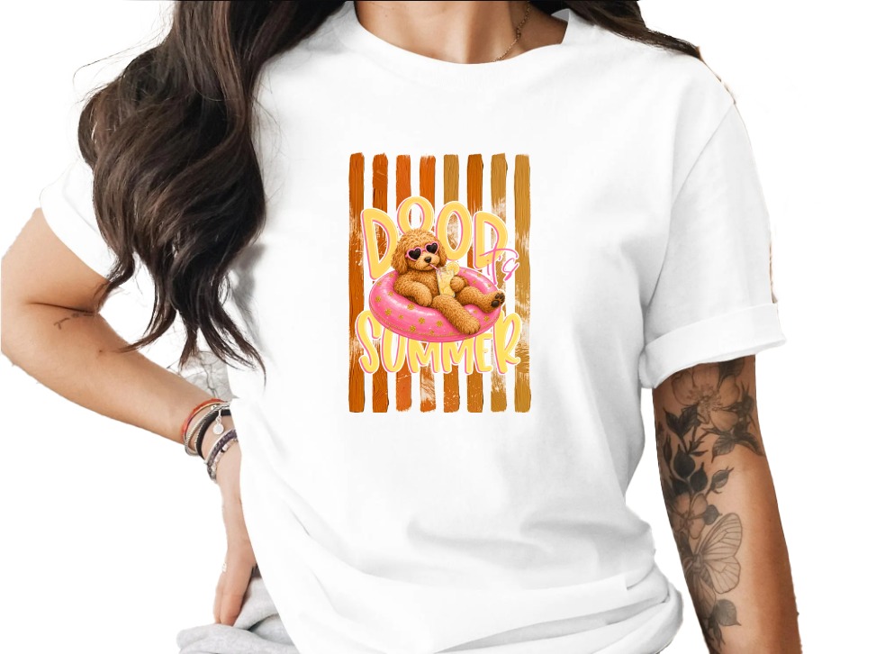 Comfort Colors® Doodle Summer T-Shirt, Dog Lover Tee, Goldendoodle Gift, Cute Pet Owner Vacation Shirt, Funny Summer Vibe, Puppy Mom Present