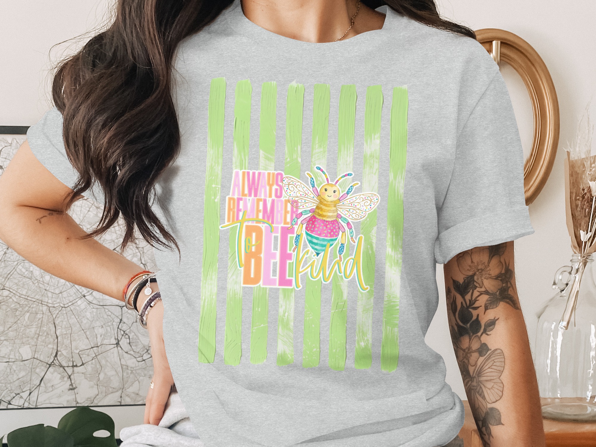 Comfort Colors® Always Remember Bee Kind T-Shirt, Positive Vibes Tee, Whimsical Bee Lover Gift, Inspirational Kindness Graphic Shirt - Image 2