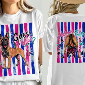 Belgian Malinois T-Shirt, Comfort Colors ® Guess What Dog Shirt, Vibrant Pop Art Malinois Lover Gift Tee, Dog Mom Dad Present