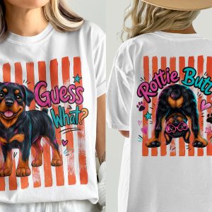 Cute Rottweiler Puppy T-Shirt, Comfort Colors ® Dog Mom Gift, Vibrant Pet Lover Tee, Pop Art Puppy Graphic Shirt, Unique Dog Owner Present
