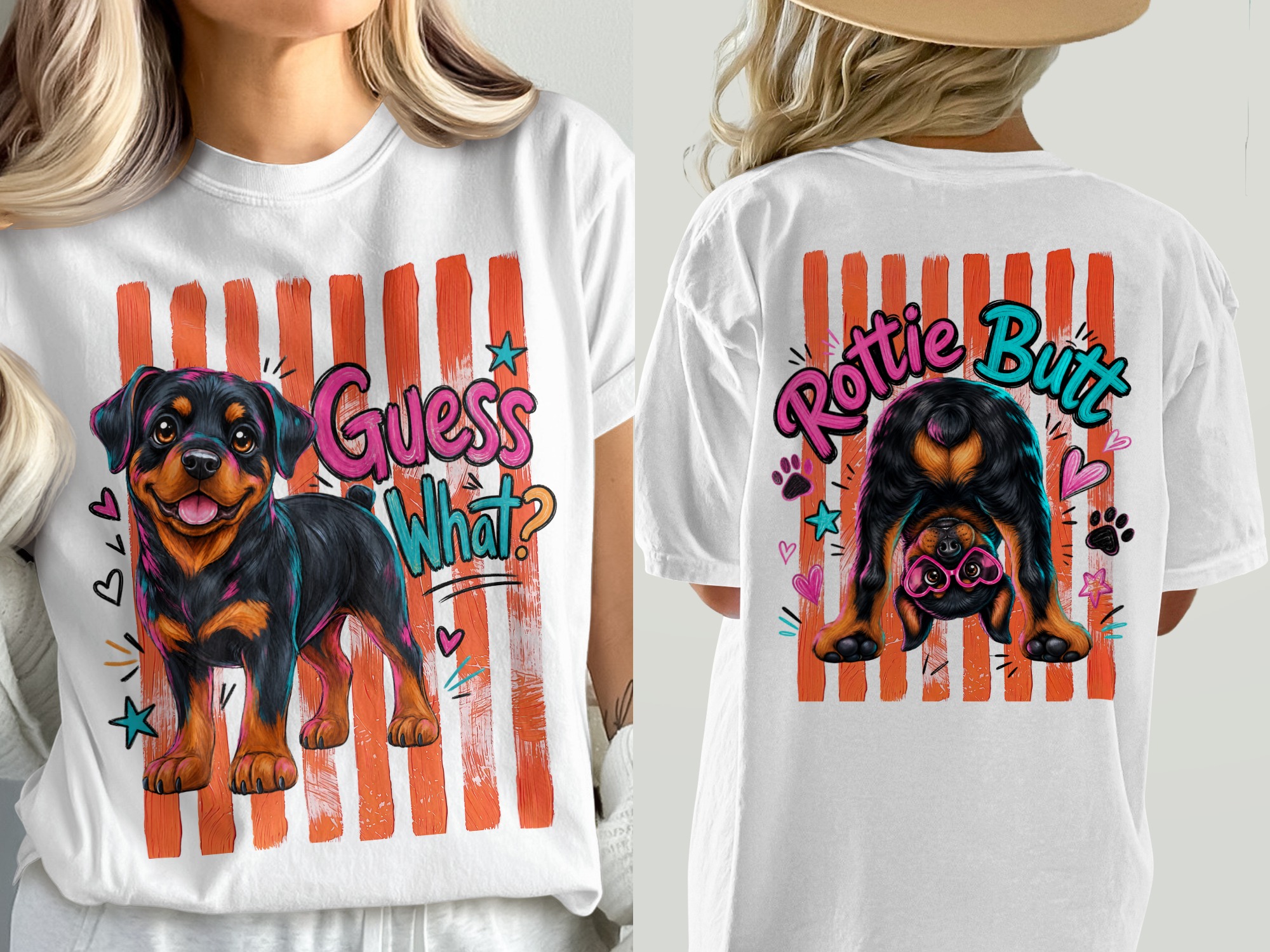 Cute Rottweiler Puppy T-Shirt, Comfort Colors ® Dog Mom Gift, Vibrant Pet Lover Tee, Pop Art Puppy Graphic Shirt, Unique Dog Owner Present