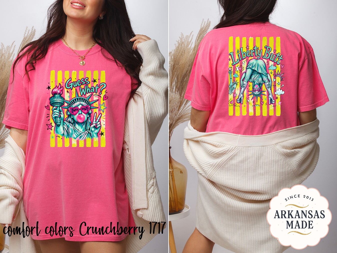 Sassy Statue of Liberty T-Shirt, Comfort Colors ® Guess What? Pop Art Graphic Tee, Retro Y2K Style, Aesthetic Gift for Her, Feminist Shirt - Image 4