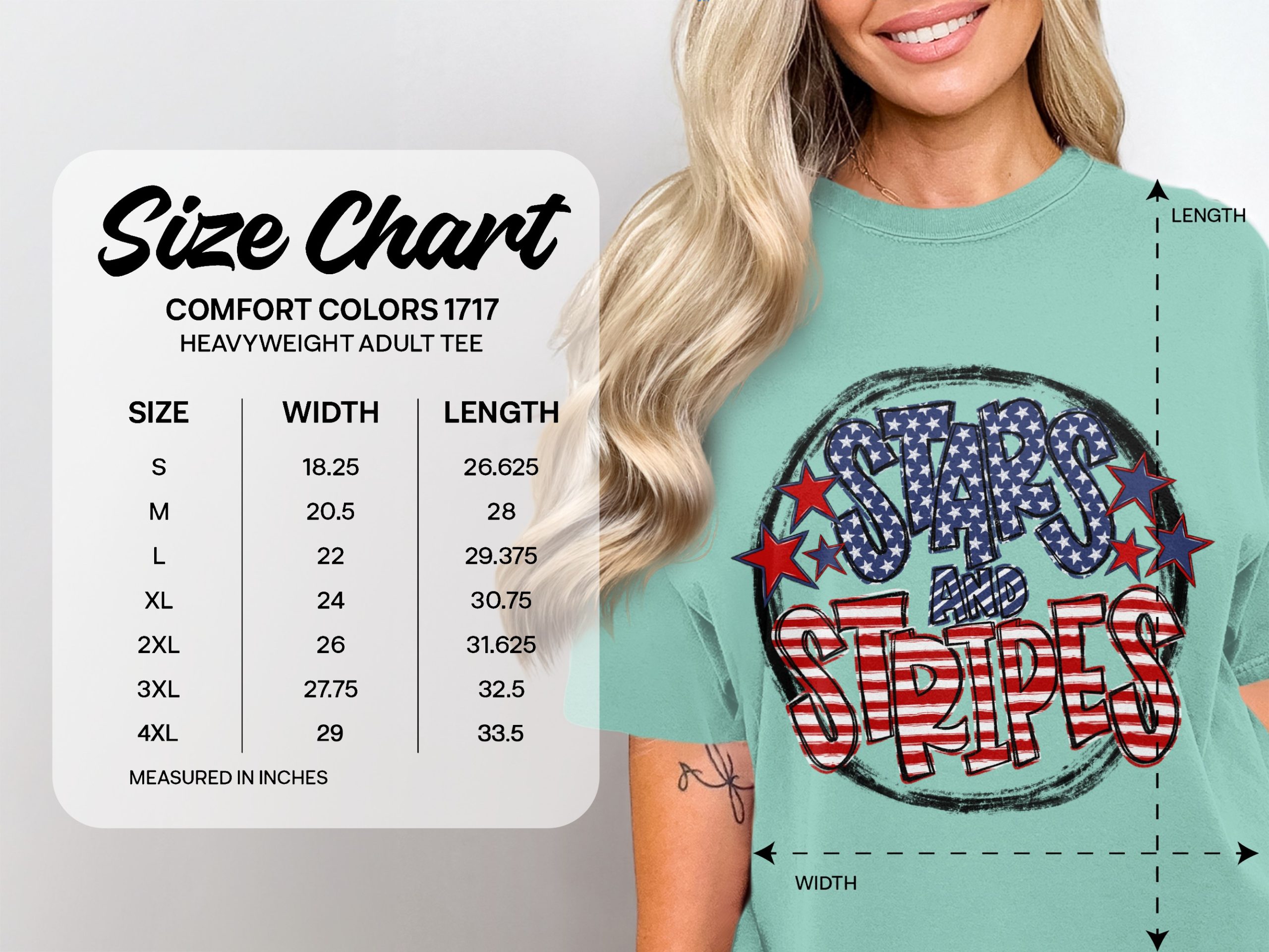 Stars and Stripes T-Shirt, Patriotic American Flag Tee, 4th of July Outfit, Independence Day Gift, USA Top, Memorial Day Shirt - Image 5