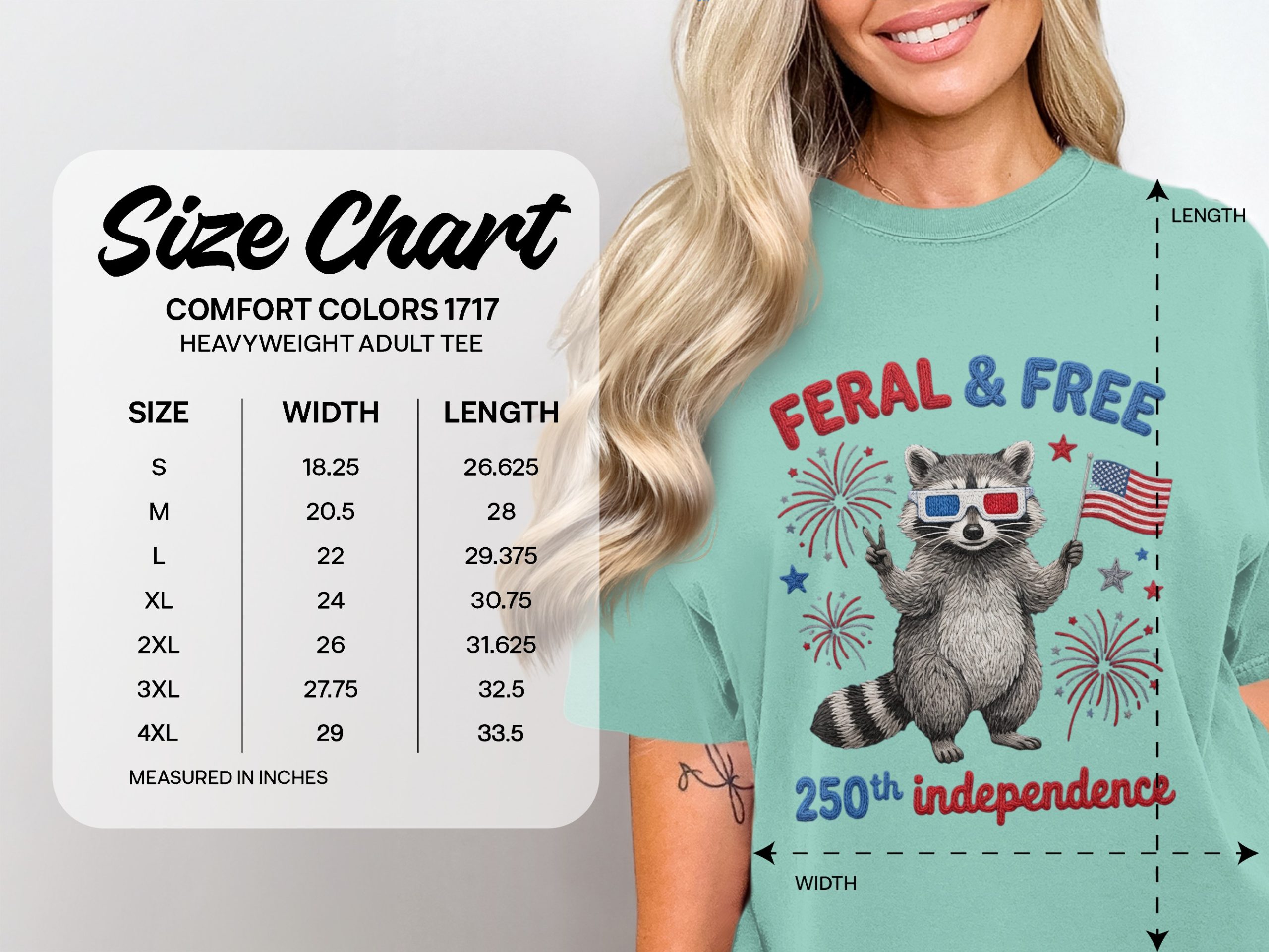Feral and Free Raccoon T-Shirt, Funny 4th of July Tee, Patriotic Independence Day Shirt, USA Celebration Top - Image 6