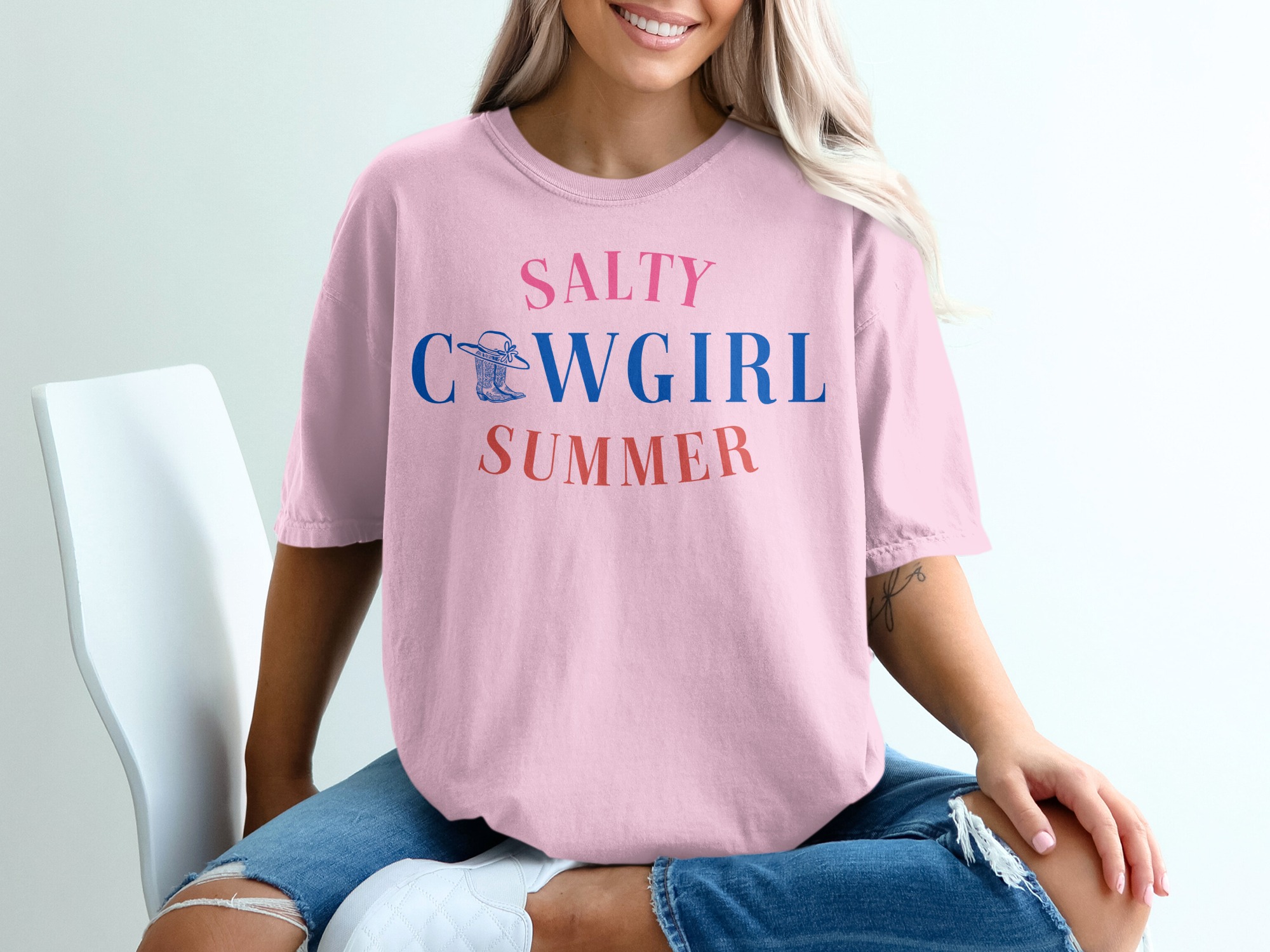 Salty Cowgirl Summer T-Shirt, Western Graphic Tee, Funny Cowgirl Shirt, Beach Vacation Outfit, Rodeo Girl Apparel, Gift for Her - Image 17
