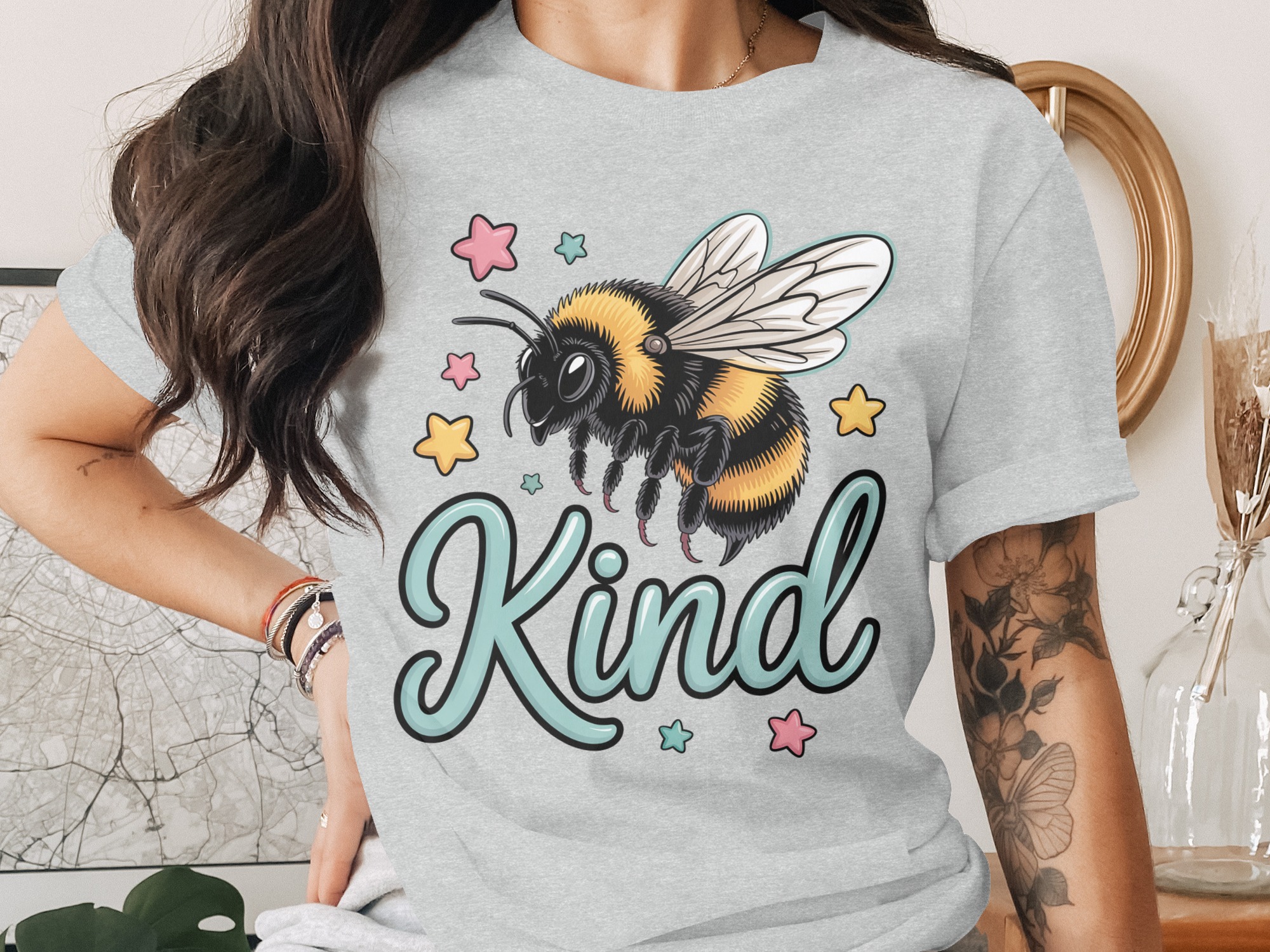 Be Kind T-Shirt, Cute Bee Shirt, Kindness Matters Tee, Teacher Gift, Positive Message Apparel, Bumblebee Lover Top for Her - Image 2