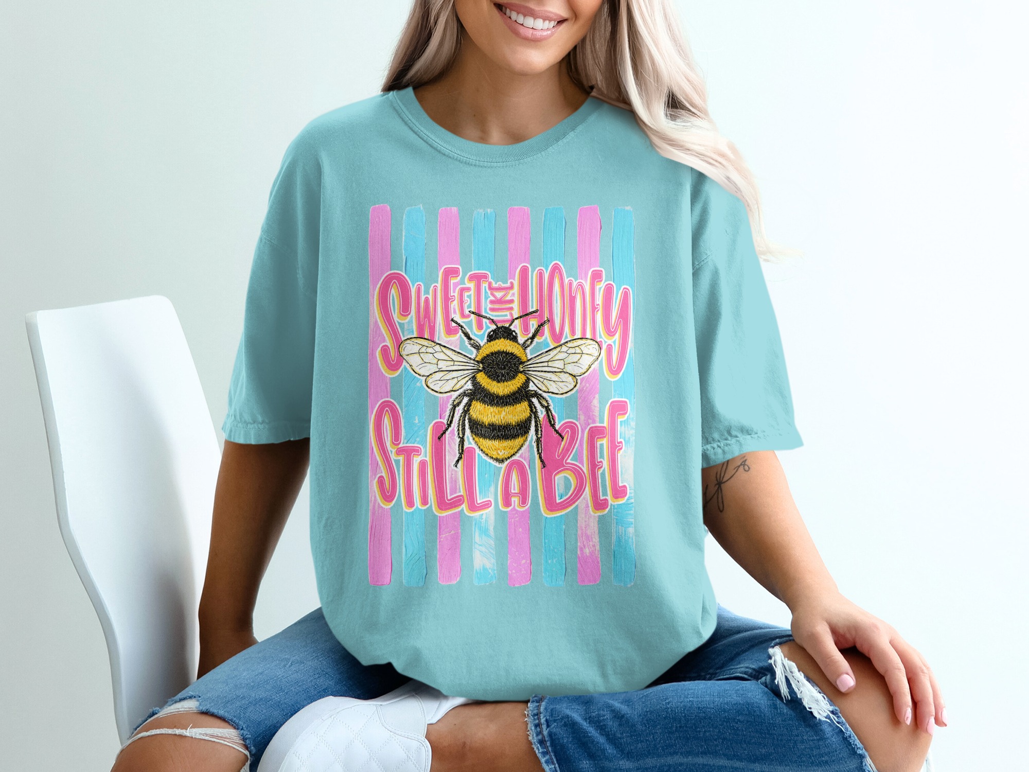Comfort Colors ® Sweet as Honey Still a Bee T-Shirt, Bumblebee Lover Gift, Sassy Feminist Tee, Cute Insect Top, Positive Vibe Shirt - Image 19
