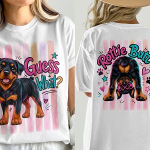 Rottweiler Puppy T-Shirt, Comfort Colors ® Cute Dog Tee, Playful Pet Lover Graphic Shirt, Vibrant Aesthetic Dog Mom Gift, Unique Animal