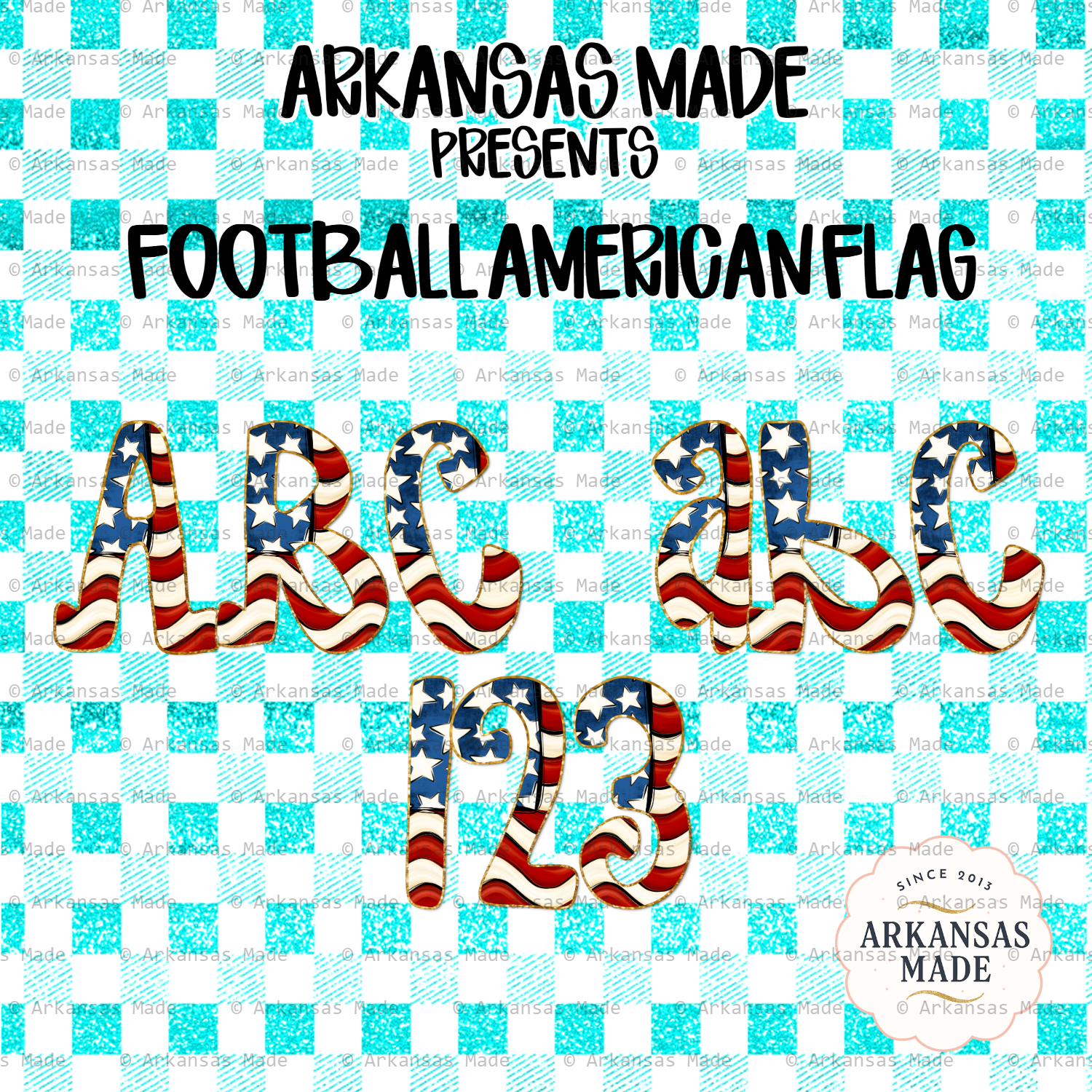 American Flag Alphabet PNG, Patriotic Stars Stripes Numbers Digital Alpha Pack, 4th of July Sublimation Design - Image 5