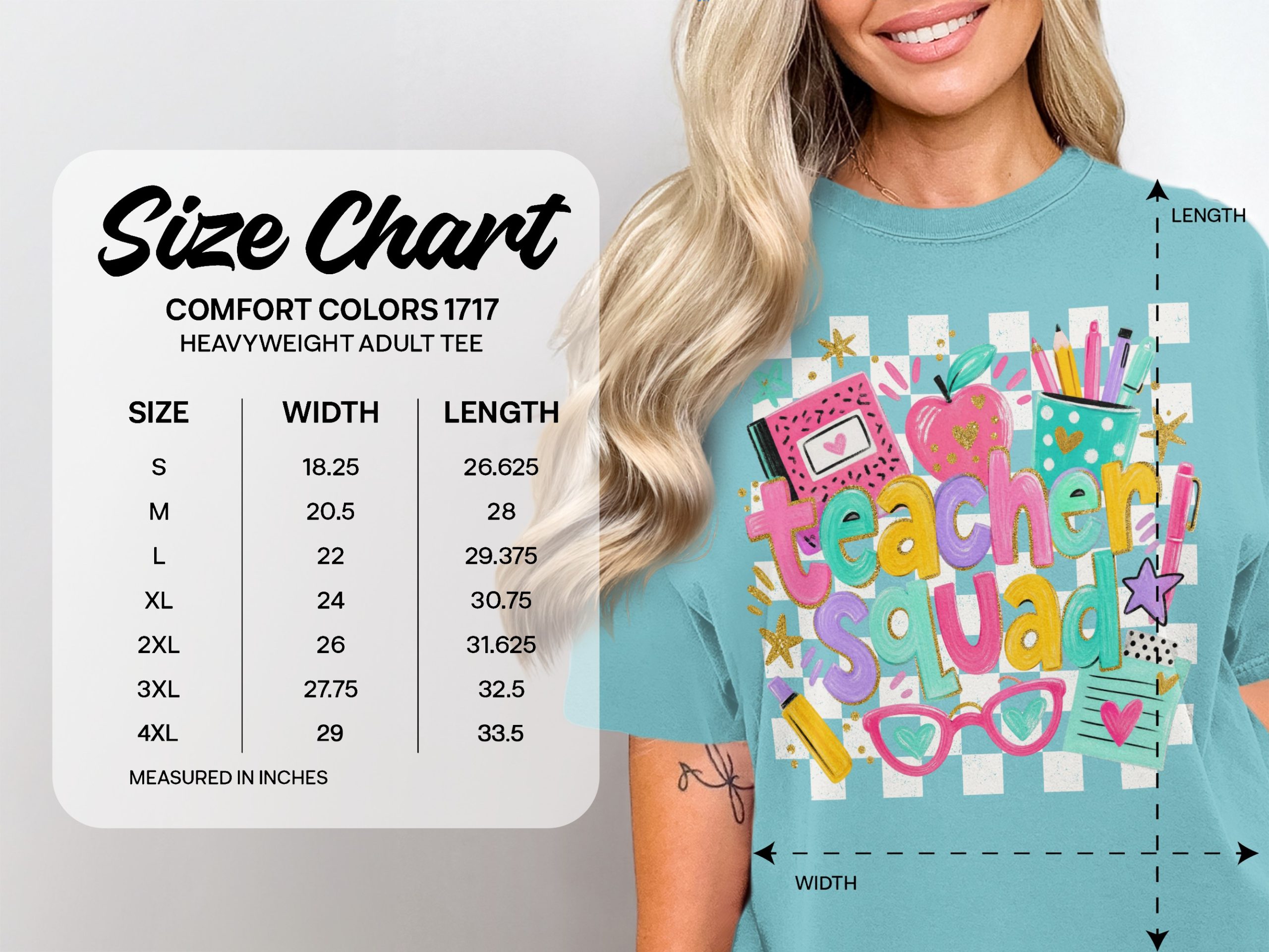 Teacher Squad T-Shirt, Cute Back to School Educator Appreciation Gift, Colorful School Staff Team Tee, Fun End of Year Present for Women - Image 9