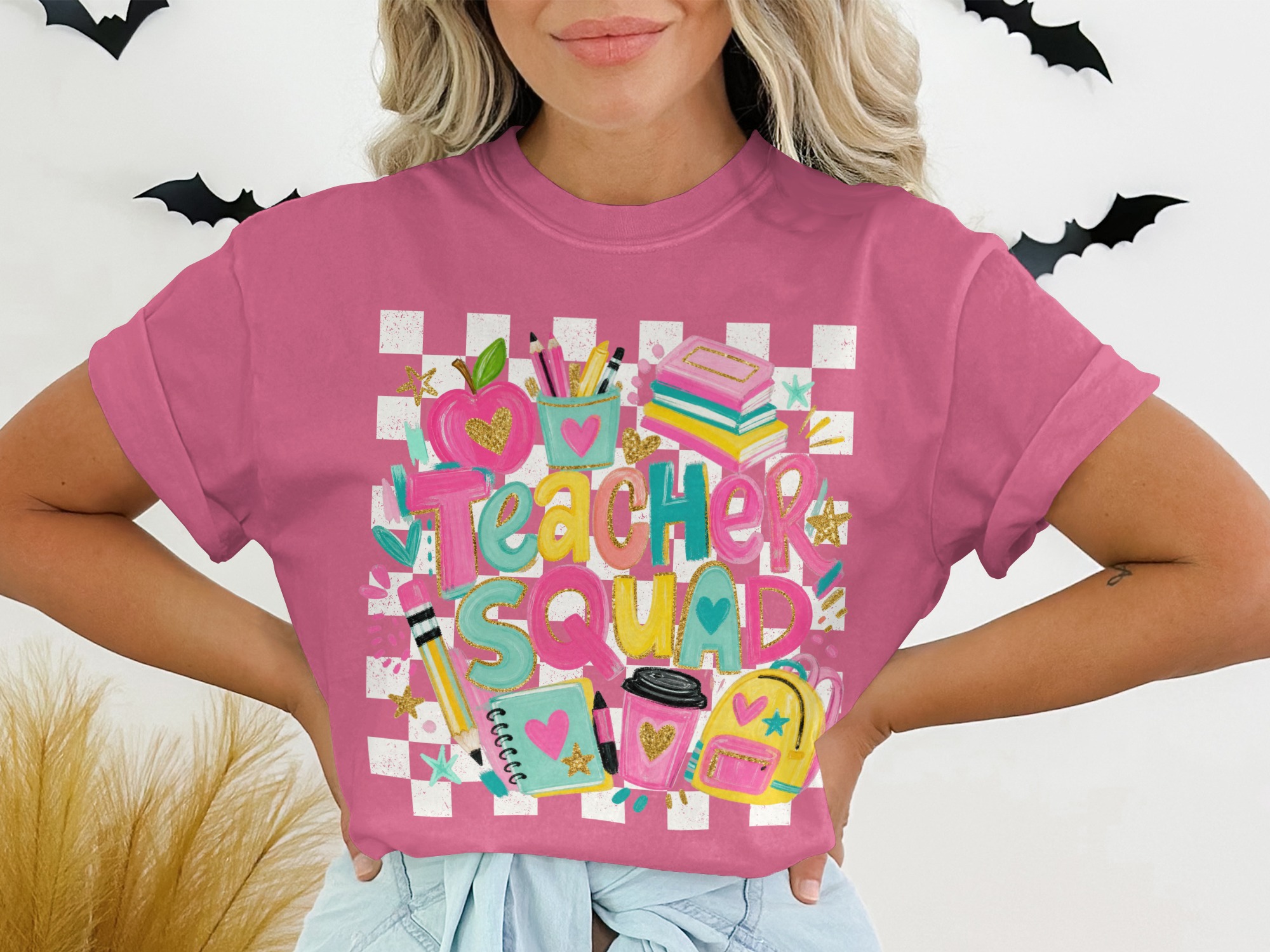 Teacher Squad Shirt, Groovy Back to School T-Shirt, Educator Appreciation Gift for Women, Cute Team Teacher Life Tee - Image 12