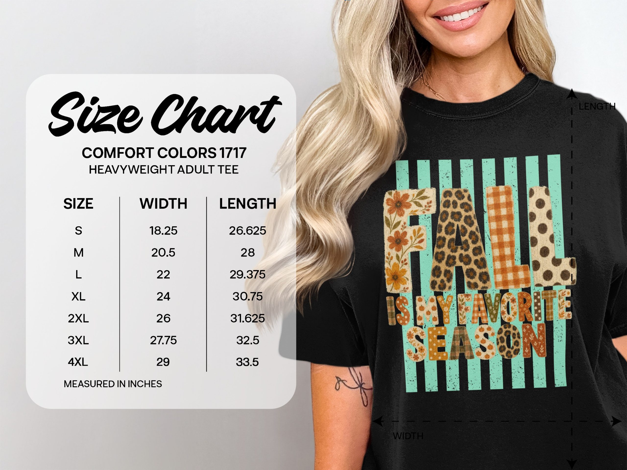 Fall is My Favorite Season T-Shirt | Boho Autumn Shirt | Leopard Print Polka Dot Floral Fall Vibe Top - Image 6