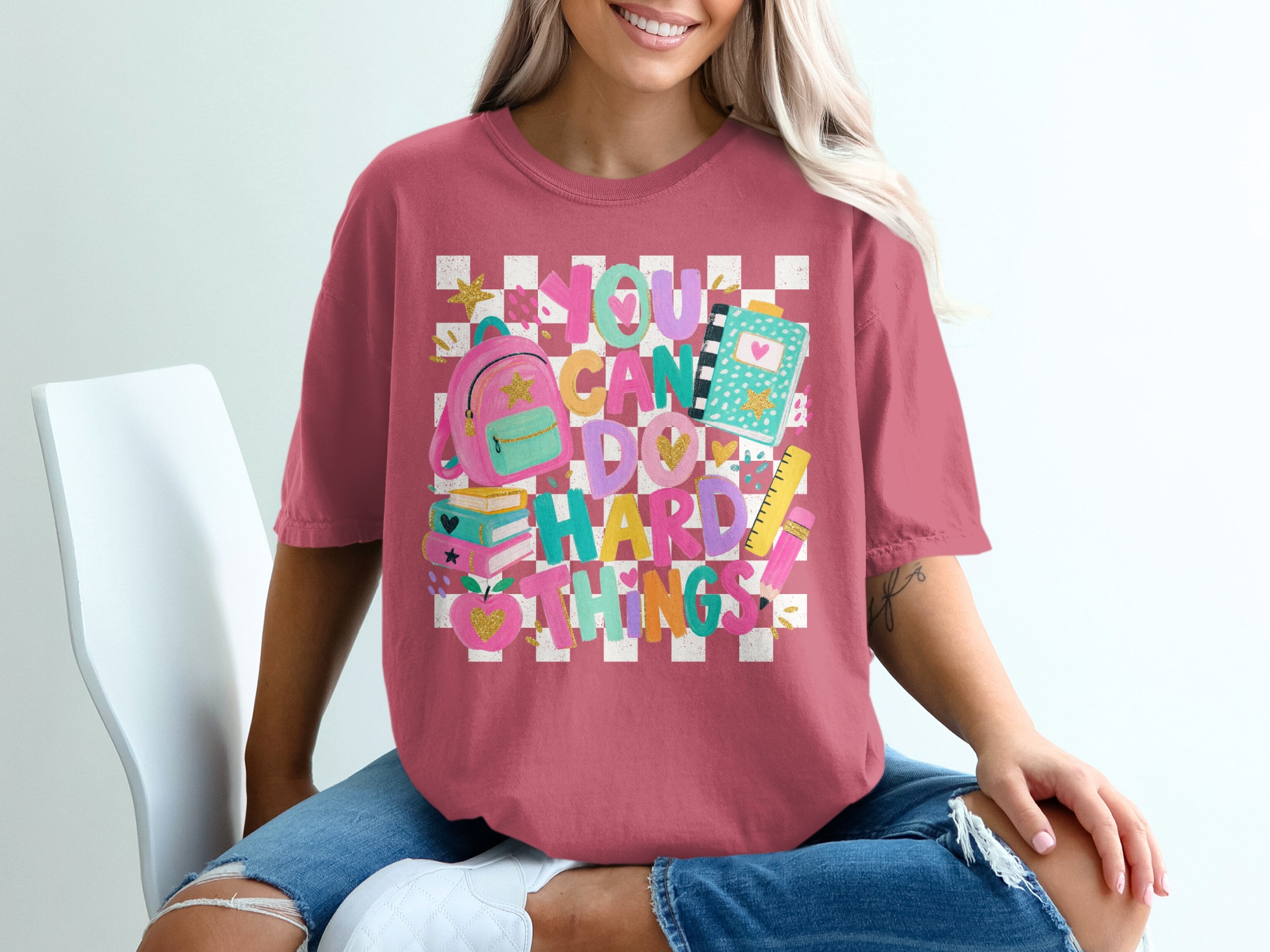 You Can Do Hard Things T-Shirt, Empowering Teacher Student Tee, Back to School Motivational Shirt, Positive Growth Mindset Gift - Image 6