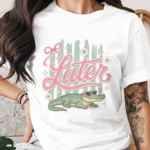 Later Gator Comfort Colors ® T-Shirt, Sassy Alligator Tee, Cute Crocodile Pun Shirt, Whimsical Animal Lover Gift for Her, Preppy Vibe