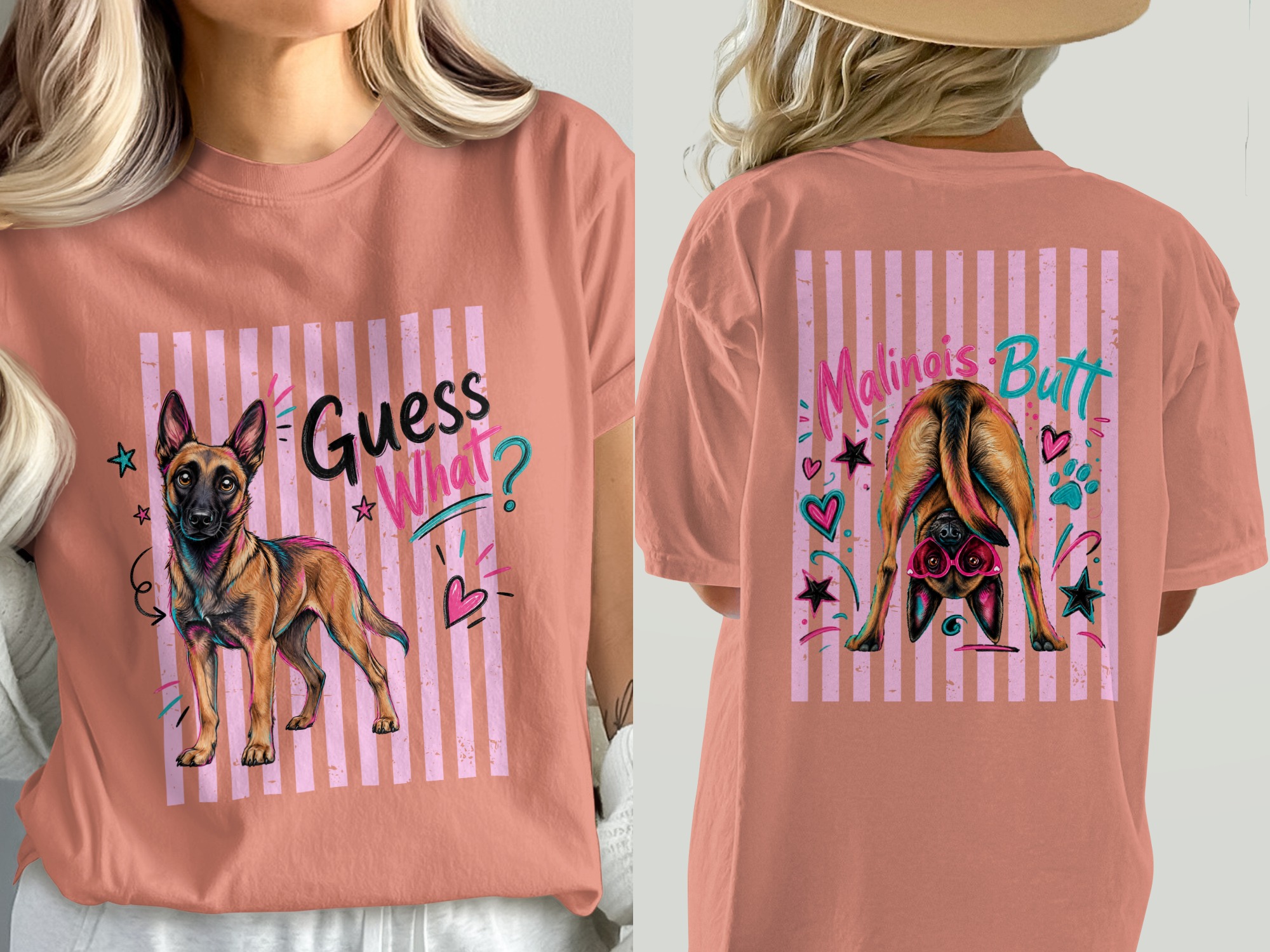 Funny Malinois Butt T-Shirt, Belgian Malinois Dog Mom Gift, Quirky Pet Lover Tee, Malinois Owner Shirt, Humorous Dog Mama Apparel - Image 4