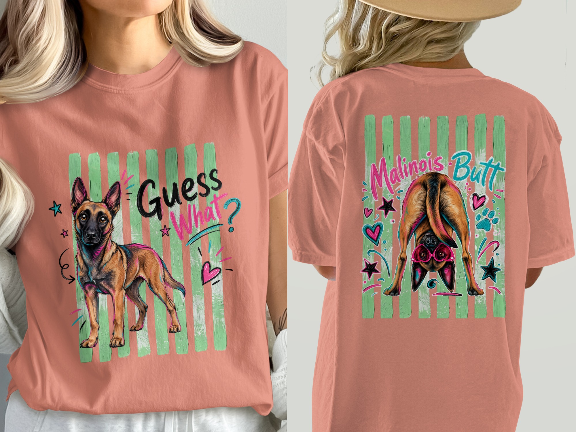 Funny Malinois Butt T-Shirt for Dog Lovers, Belgian Malinois Mama Tee, Cute Pet Owner Gift Idea - Image 4