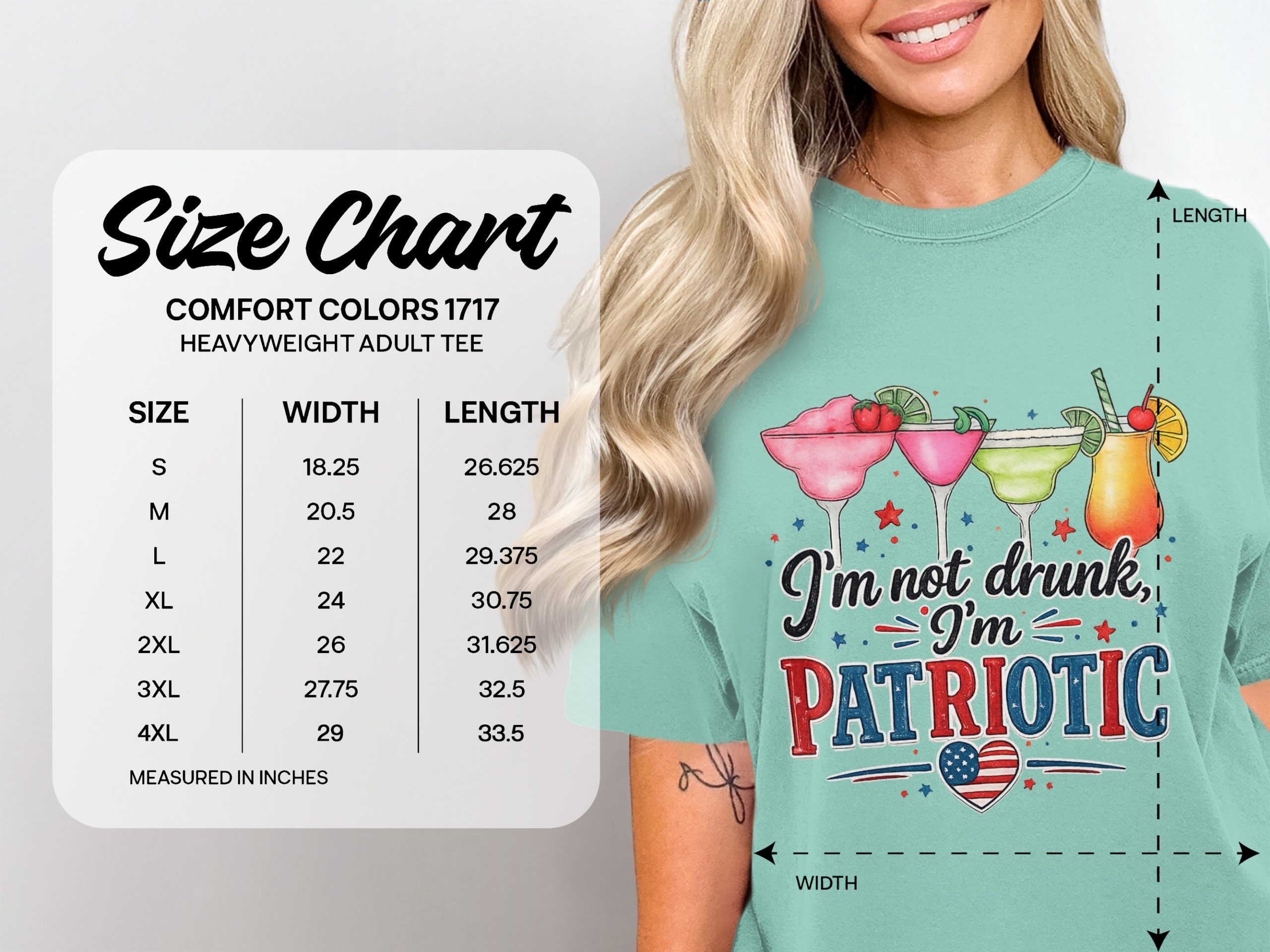 Funny Patriotic T-Shirt, 4th of July Cocktail Tee, Memorial Day Drinking Shirt, USA America Party Top, Red White Blue - Image 3