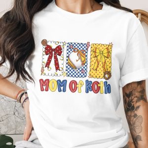 Baseball Softball Mom of Both T-Shirt, Comfort Colors ® Game Day Tee, Proud Sports Mama, Youth Sports Gift for Her, Cute Baseball Tee