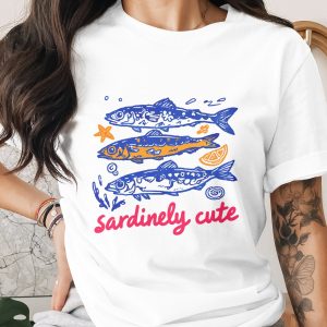 Sardinely Cute T-Shirt, Comfort Colors ® Sardine Lover Tee, Funny Fish Graphic Shirt, Ocean Lover Gift, Coastal Aesthetic Top