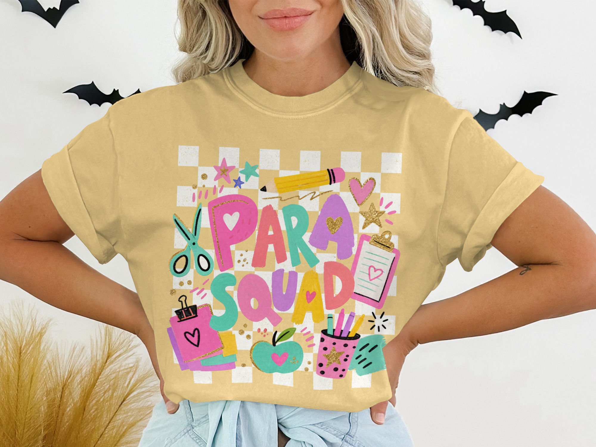 Para Squad T-Shirt, Colorful Paraprofessional Gift, Teacher Assistant Appreciation Tee for School Support Staff - Image 7