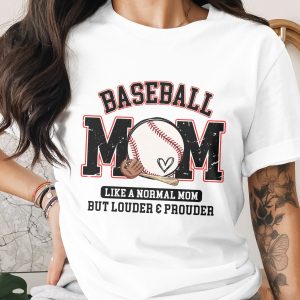 Baseball Mom T-Shirt, Comfort Colors ® Game Day Shirt, Proud Sports Mama Tee, Louder Prouder Mothers Day Gift, Little League Softball Fan