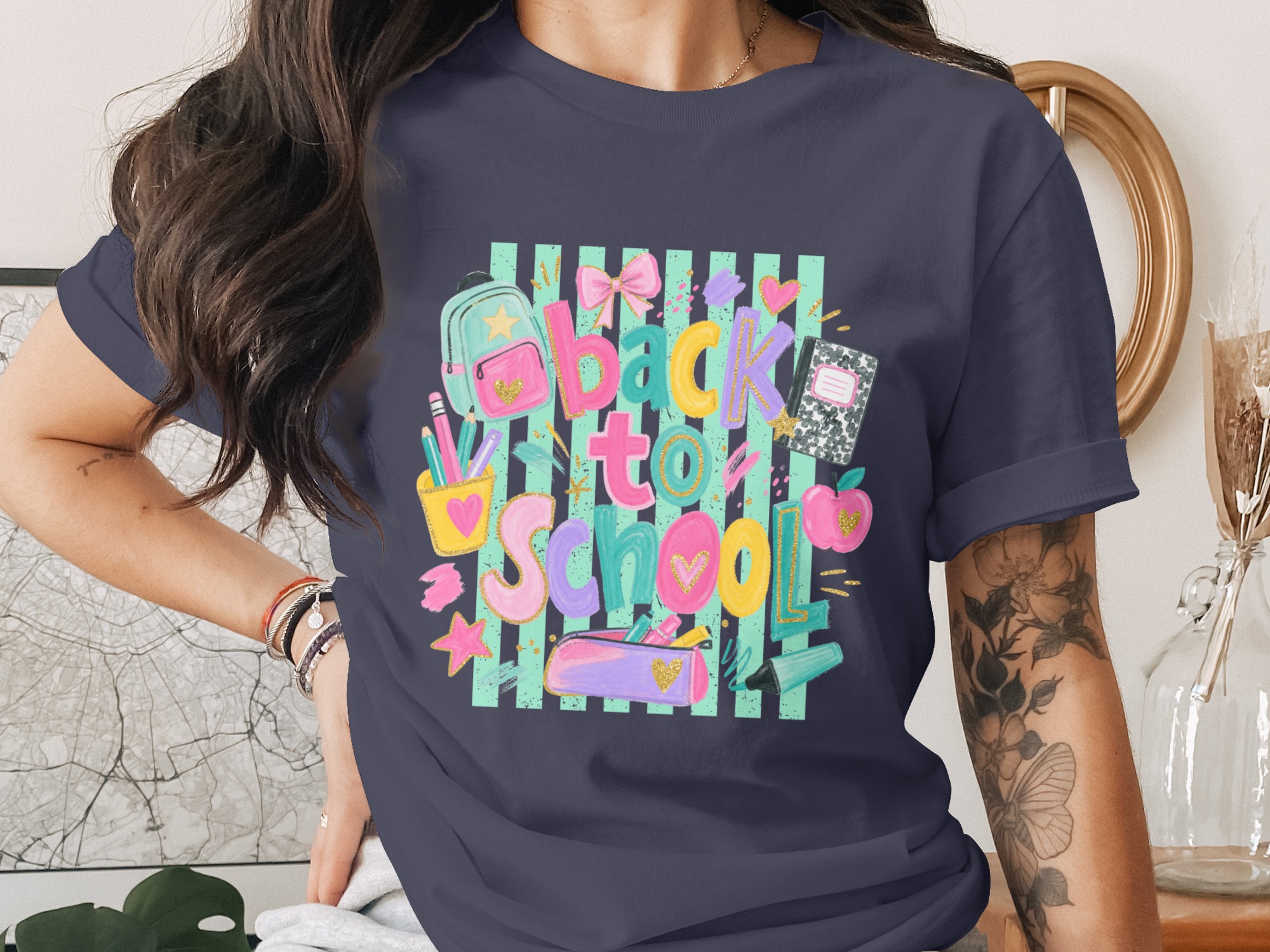 Back to School T-Shirt | First Day of School Tee | Teacher Appreciation Gift | Student Supplies Colorful Shirt | New Academic Year - Image 3