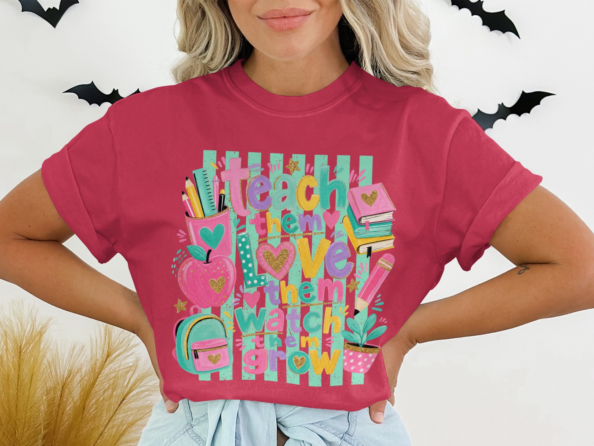 Teach Love Grow Teacher Shirt, Educator Appreciation Tee, Back to School Gift, Cute Teacher Life Outfit, End of Year T-Shirt - Image 11