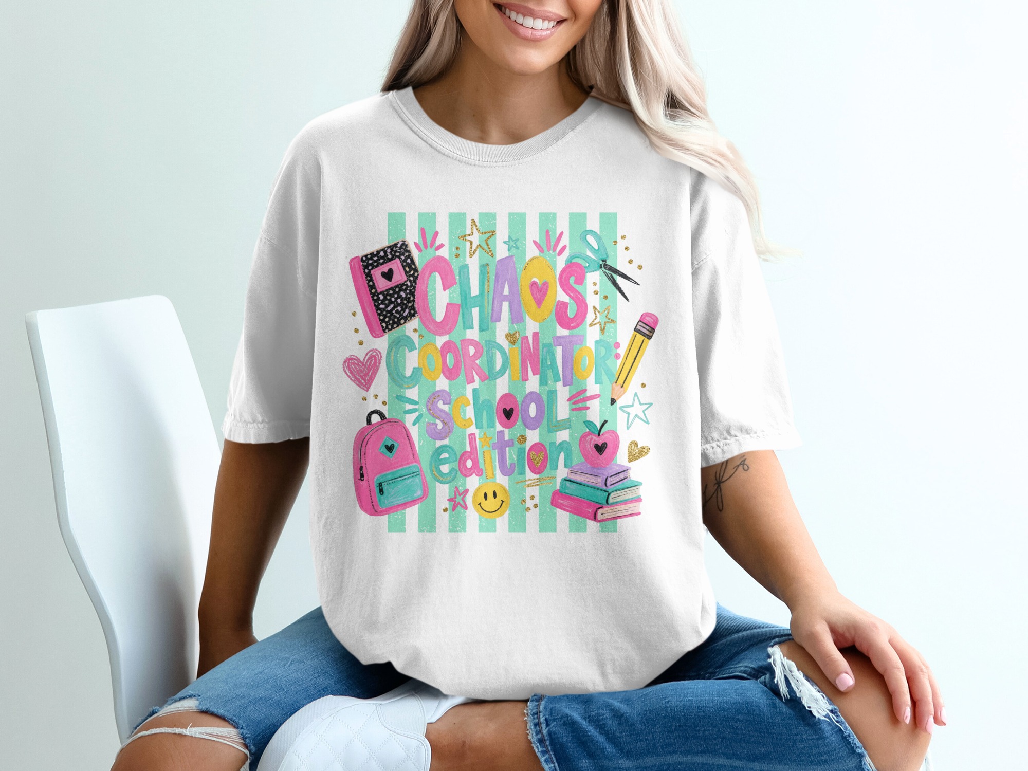 Chaos Coordinator School Edition T-Shirt for Teachers, Back to School Teacher Gift, School Staff Appreciation Tee - Image 5