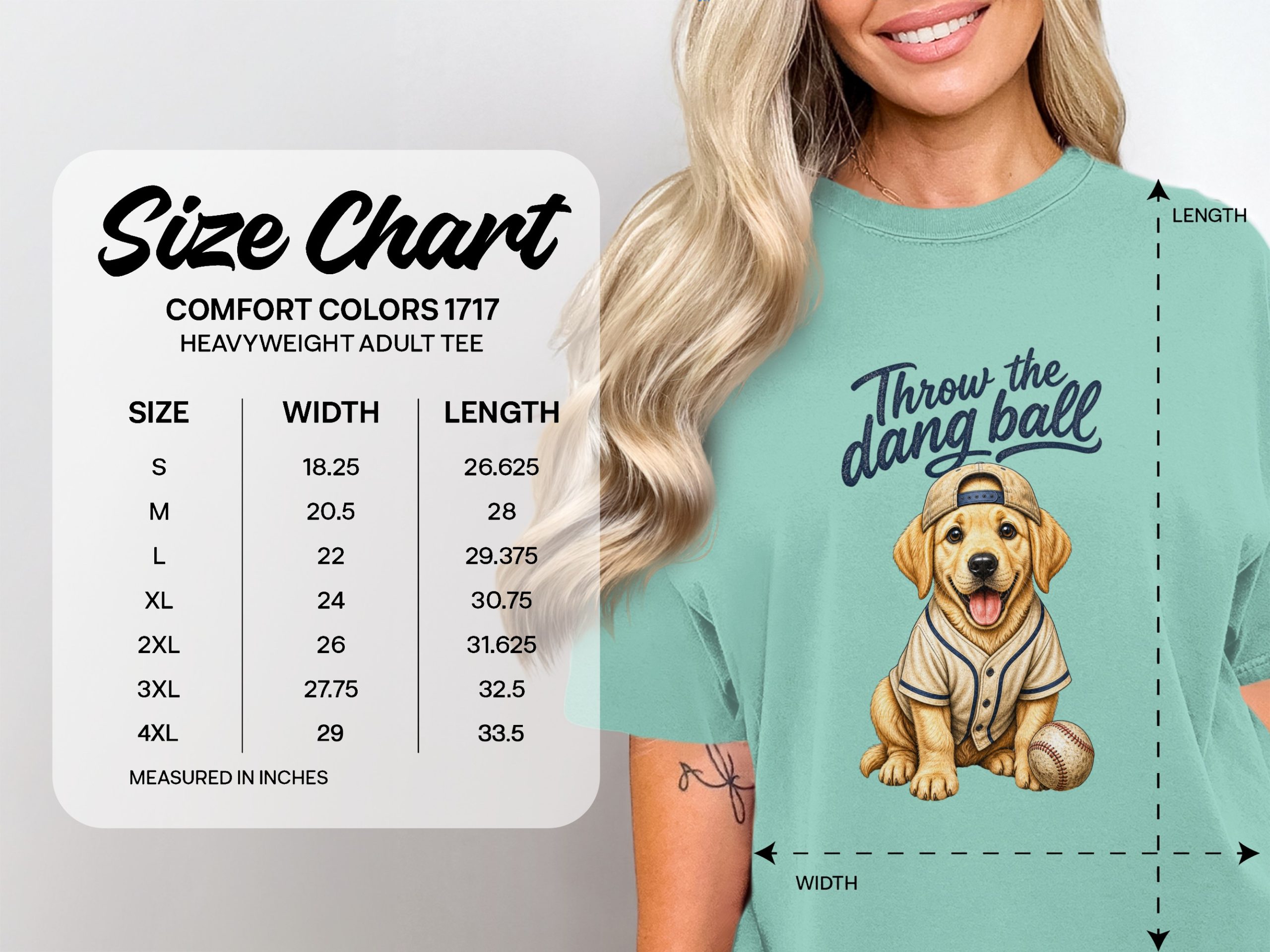 Throw the Dang Ball Golden Retriever Baseball T-Shirt, Funny Dog Lover Gift, Game Day Puppy Tee, Dog Mom Dad Sports Fan Top - Image 4
