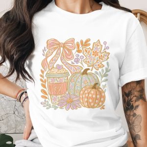 Comfort Colors ® Cozy Floral Pumpkin Spice Fall T-Shirt | Boho Autumn Mug Shirt | Thanksgiving Gift for Her