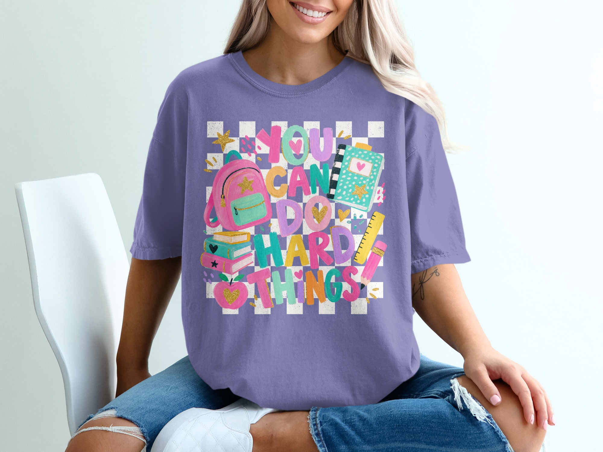 You Can Do Hard Things T-Shirt, Empowering Teacher Student Tee, Back to School Motivational Shirt, Positive Growth Mindset Gift - Image 5