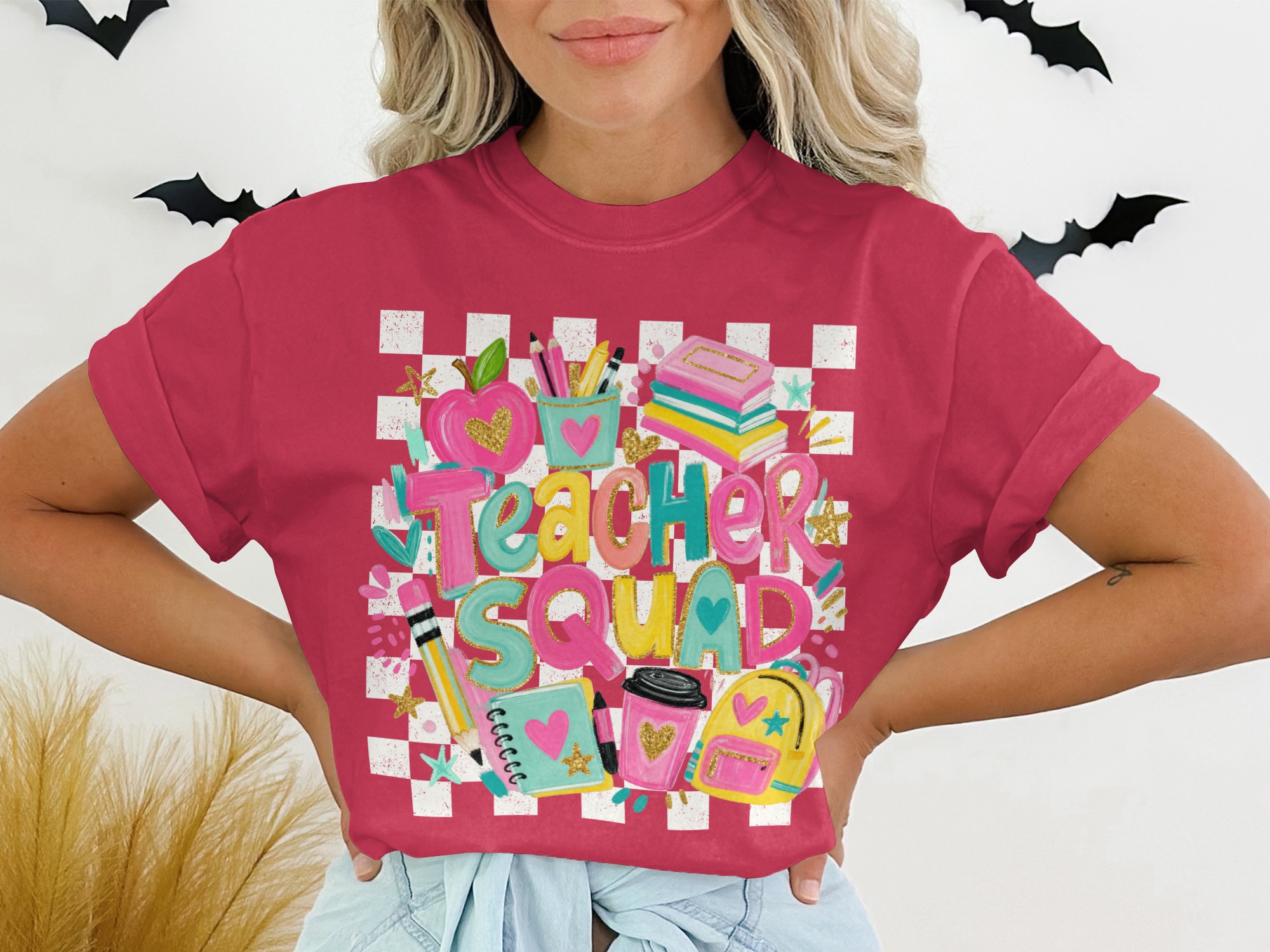 Teacher Squad Shirt, Groovy Back to School T-Shirt, Educator Appreciation Gift for Women, Cute Team Teacher Life Tee - Image 11