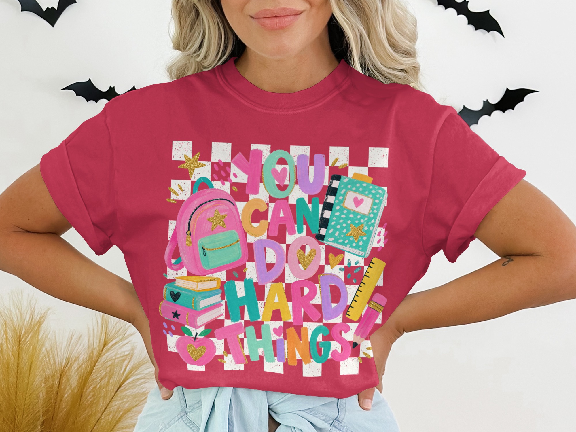 You Can Do Hard Things T-Shirt, Empowering Teacher Student Tee, Back to School Motivational Shirt, Positive Growth Mindset Gift - Image 11